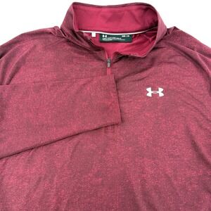 Under Armour Mens M Loose Fit Maroon Polyester Athletic Track Lounge Lightweight